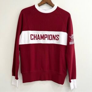 Hillflint Alabama College Champions Crewneck Sweatshirt Crimson Tide Red White